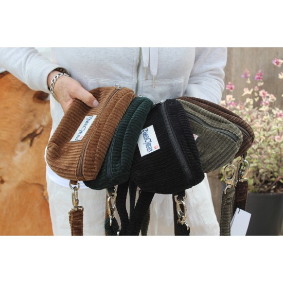 Mini fanny pack Sweetpea Red Corduroy